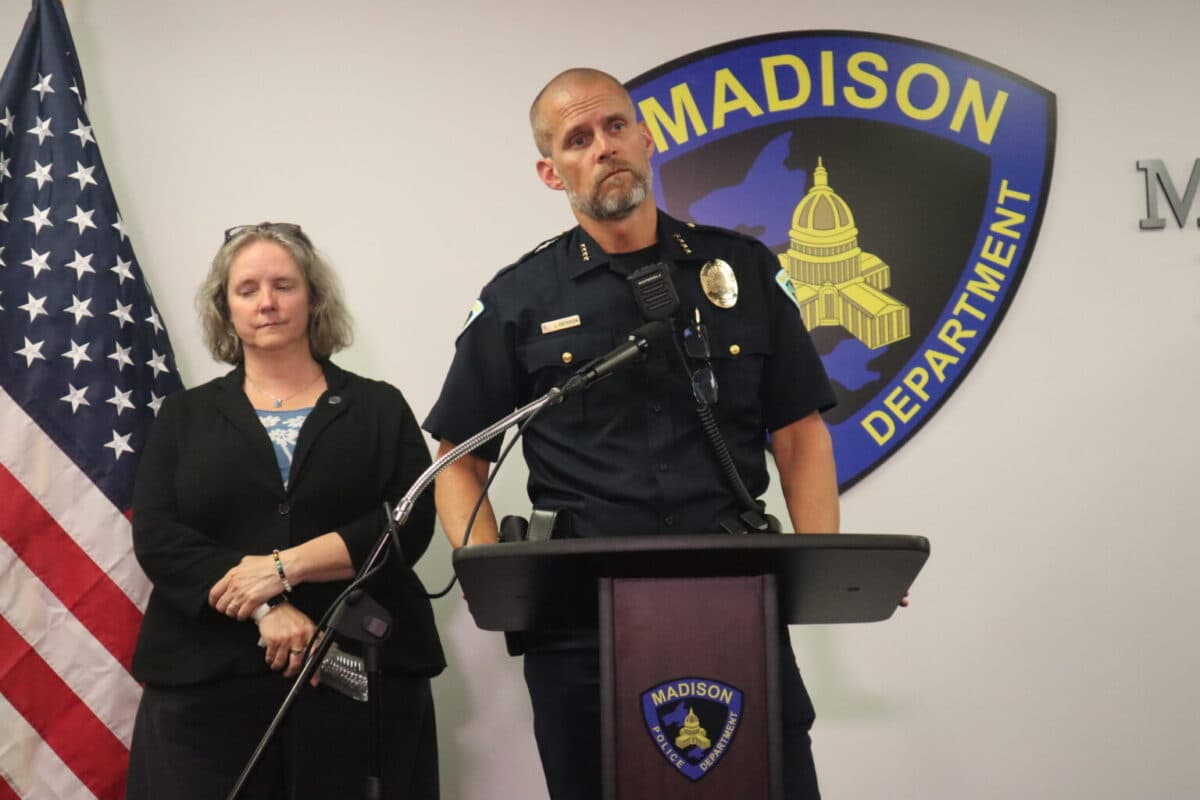 Bystander Video Shows Police Briefing Being Overrun