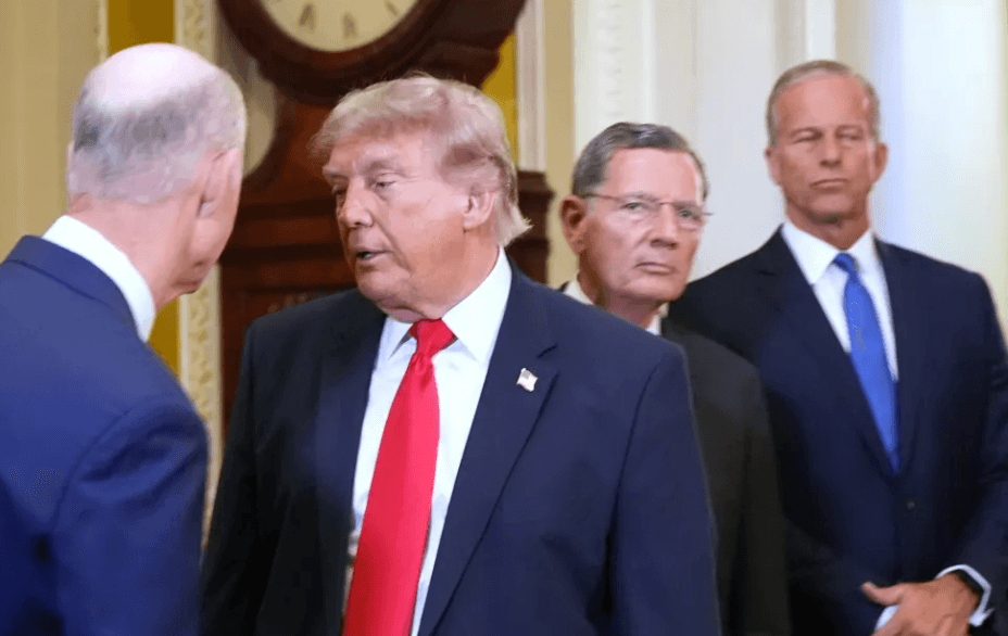 Senate Folds After Trump Shouting Session