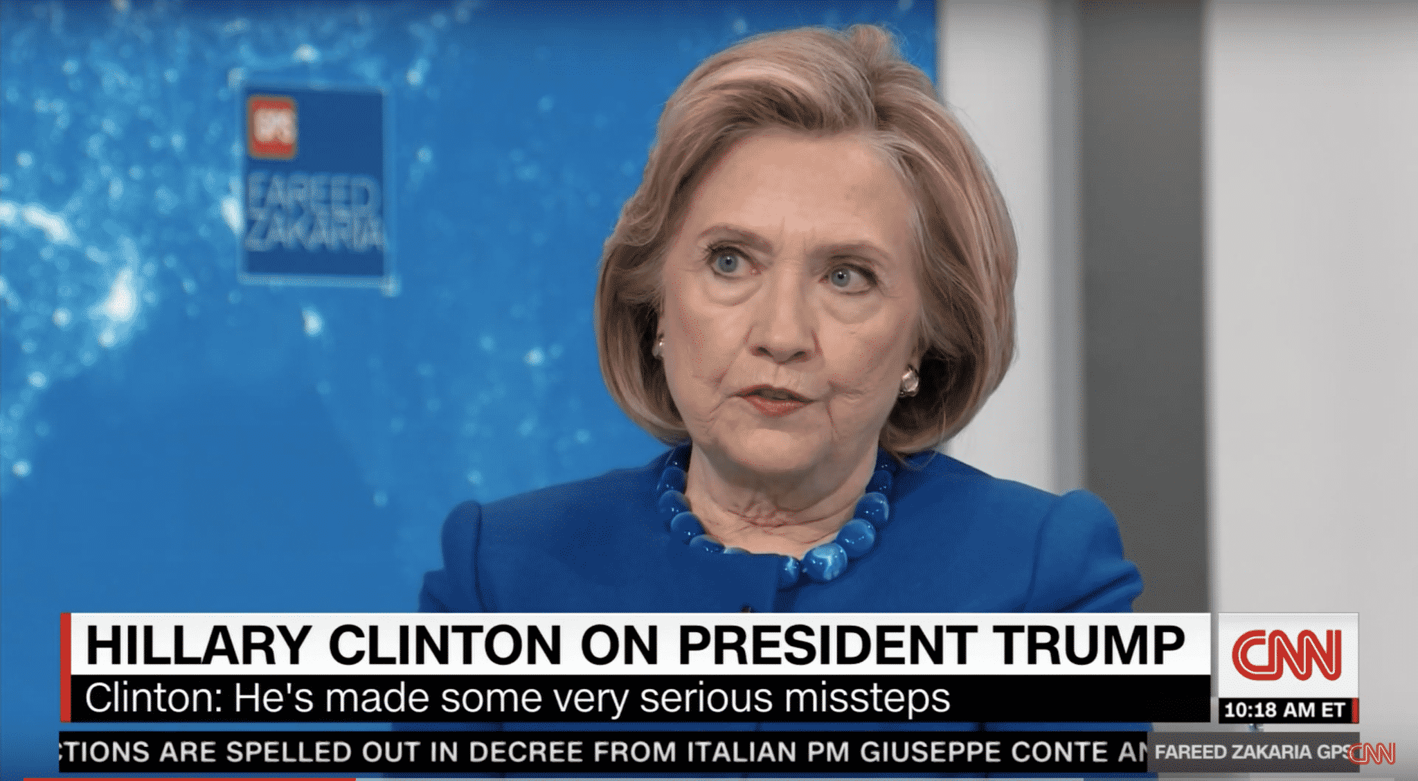 Clinton: Trump Has Made ‘Some Very Serious Missteps’ as President
