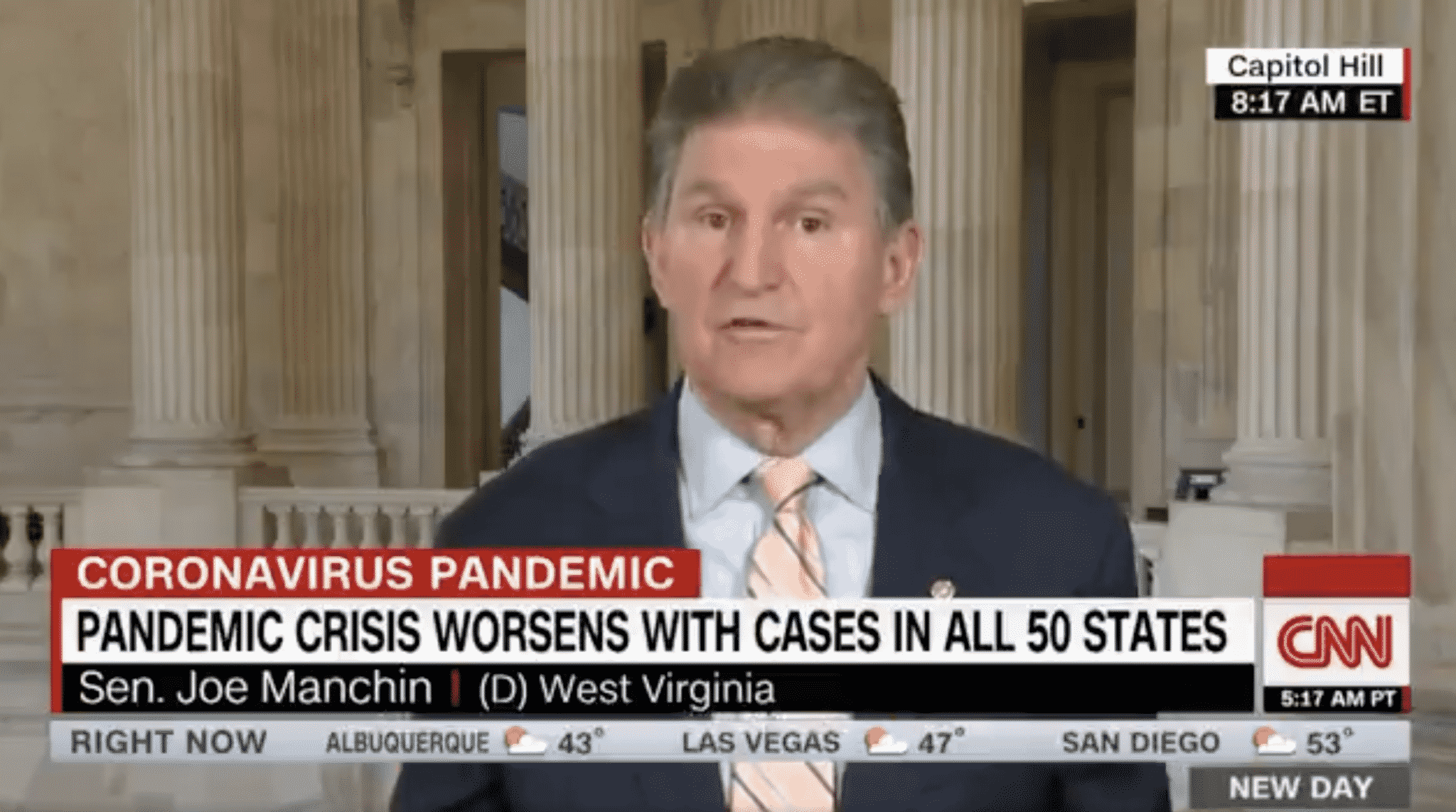Joe Manchin Points to Reason WV Was Last In Reporting Confirmed Coronavirus Cases