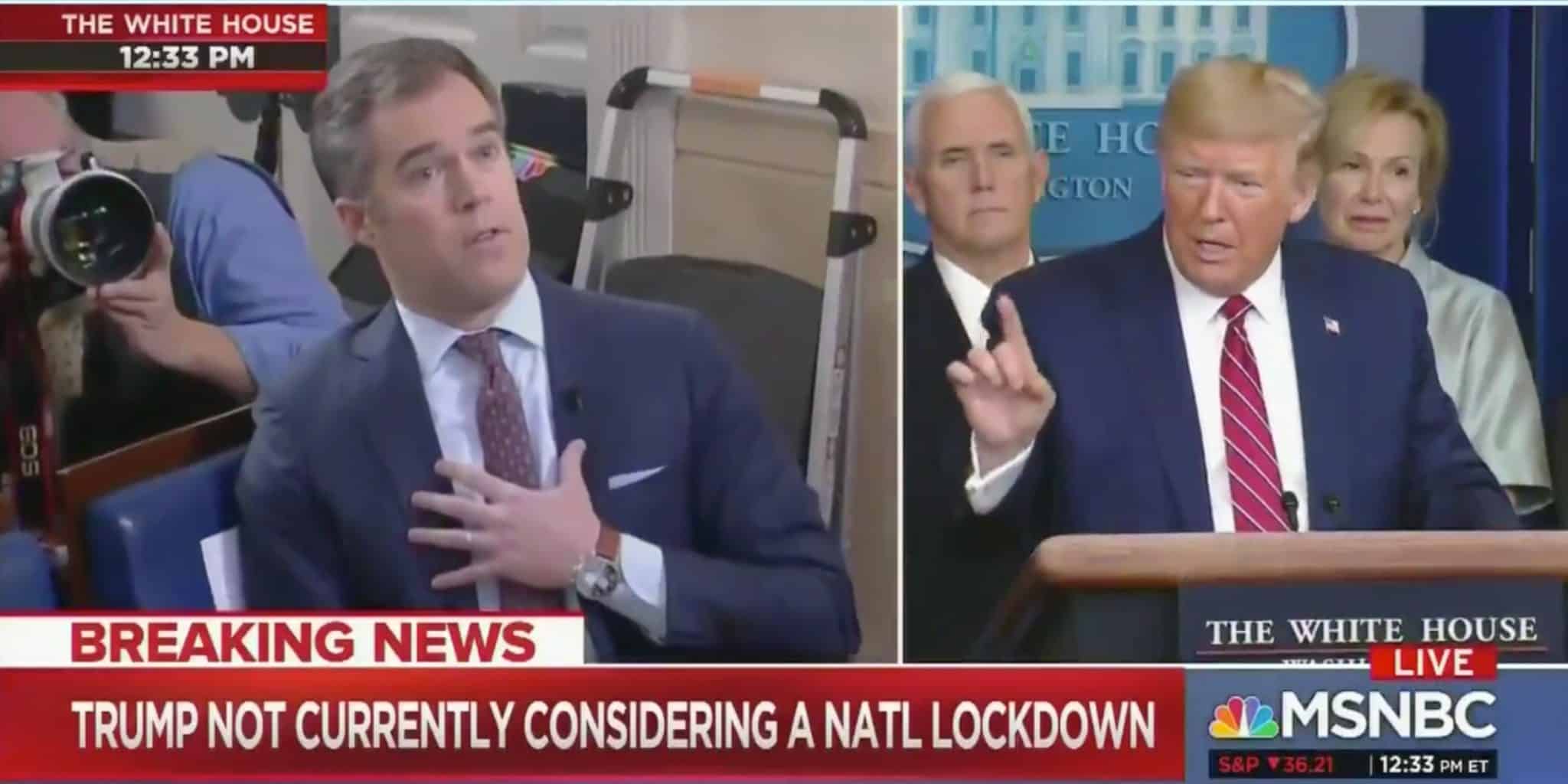 Asked What He Says to Frightened Americans, Trump Responds ‘You Are a Terrible Reporter’
