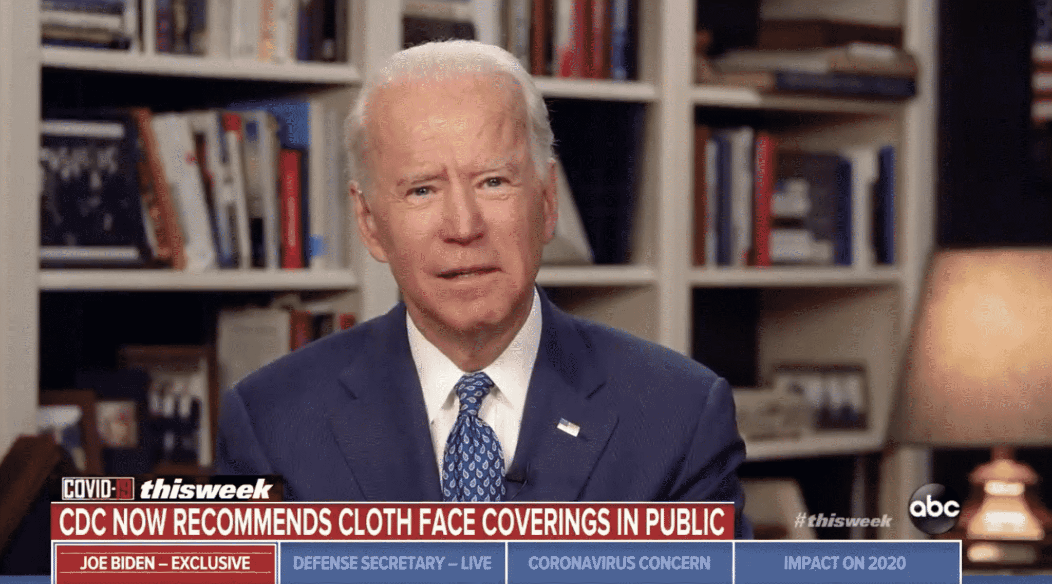 Biden Says He Will Wear a Mask in Public to Comply With CDC Guidelines