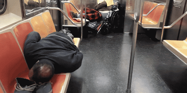 Footage Shows Homeless New Yorkers Sleeping on NYC Subways Amid Pandemic