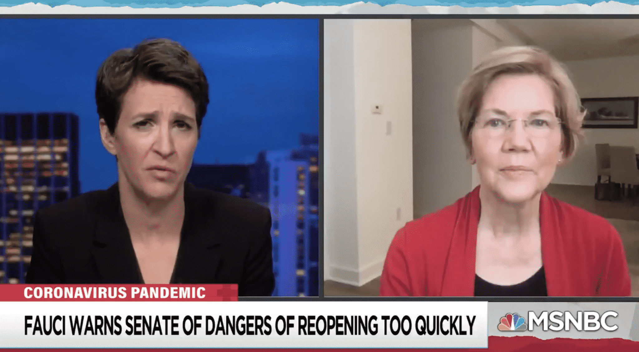 Elizabeth Warren: ‘Competence’ Is Missing at the Federal Level Amid the Coronavirus Pandemic