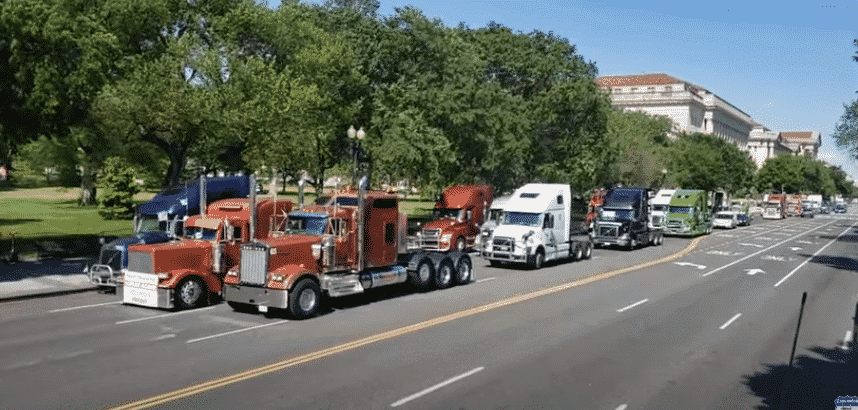 Truckers Honking Horns Outside White House Push Back at Trump With Real Reason for Protests