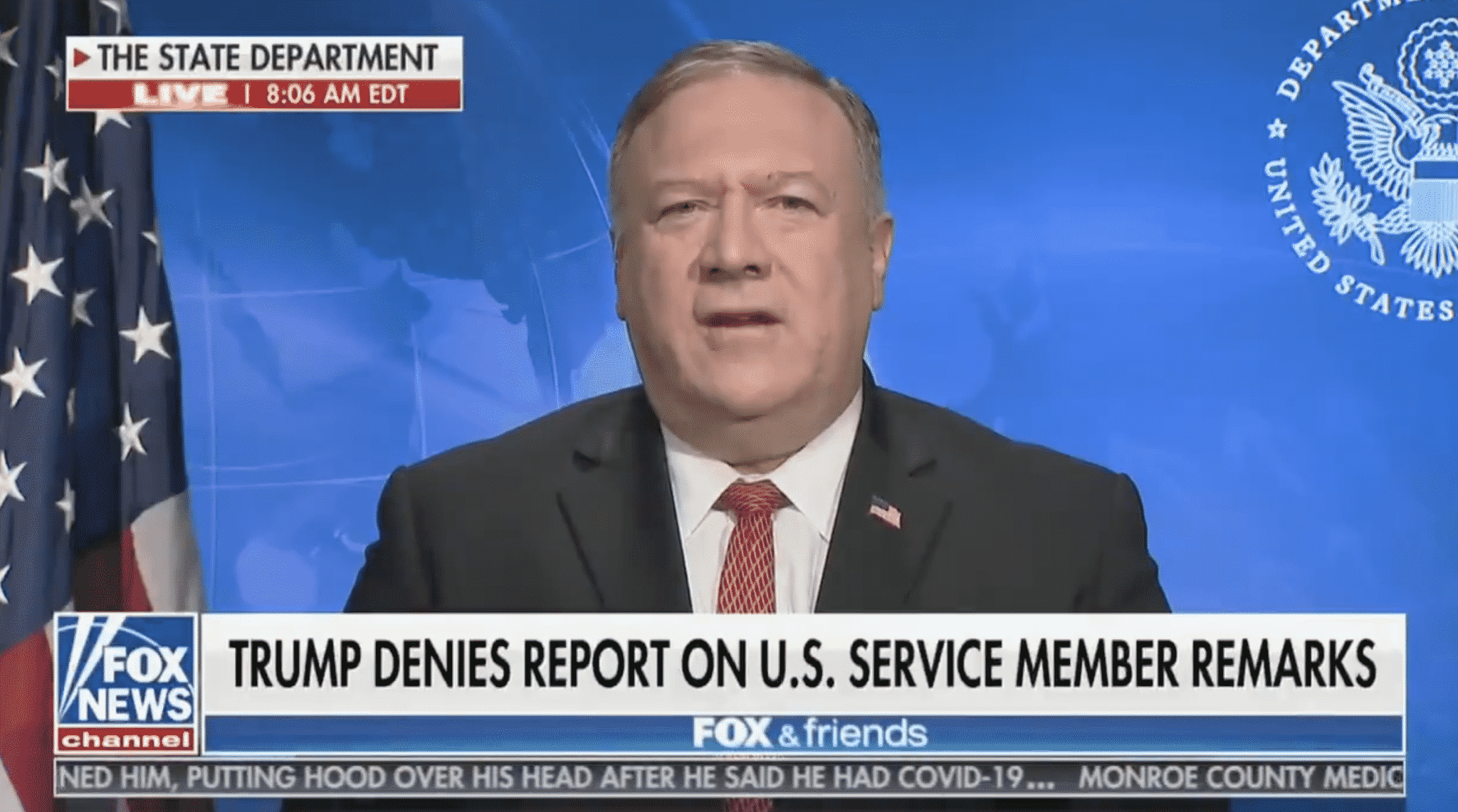 Pompeo: ‘I’ve Never Heard’ Trump Use the ‘Language’ Said in Report of Him Insulting Fallen Soldiers
