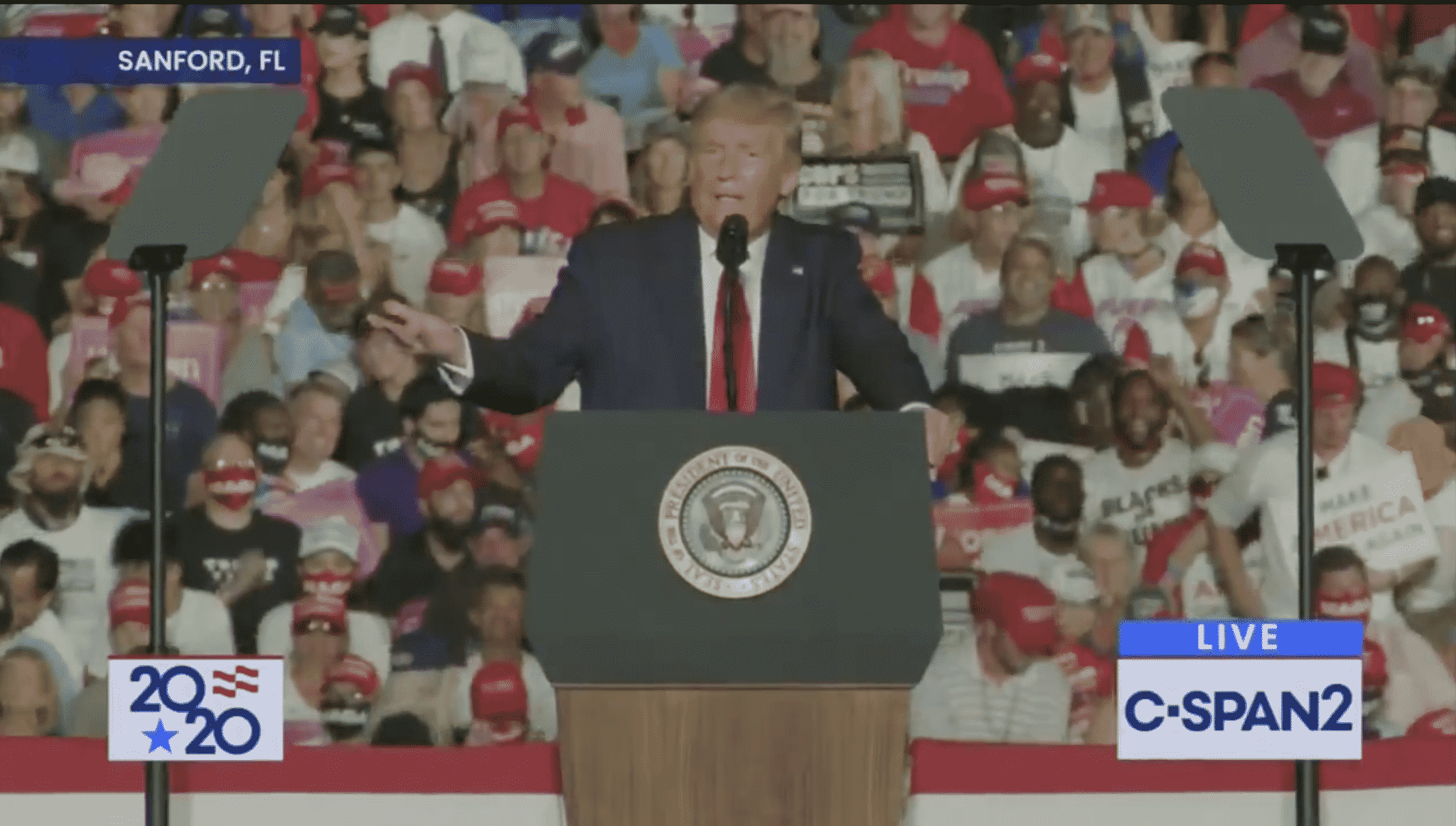 Trump Takes a Shot at Biden for Enforcing COVID-19 Restrictions at Campaign Events