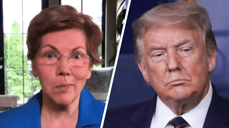 Sen. Elizabeth Warren Clucks as She Calls Trump a ‘Total Chicken’ for Rejecting  Virtual Debate