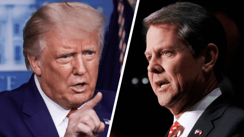 Trump Suggests GA Gov. Kemp ‘Overrule His Obstinate Secretary of State’ on Signature Matching
