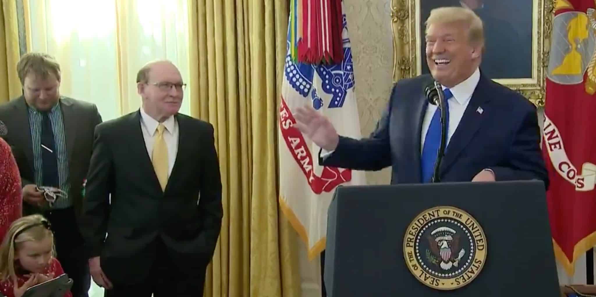 Wrestling Legend Dan Gable Jokes With Trump That POTUS Would Have ‘No Chance’ in a Match