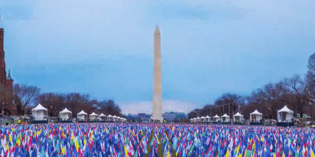 National Mall Covered With 200K Flags Ahead of Biden’s Inauguration