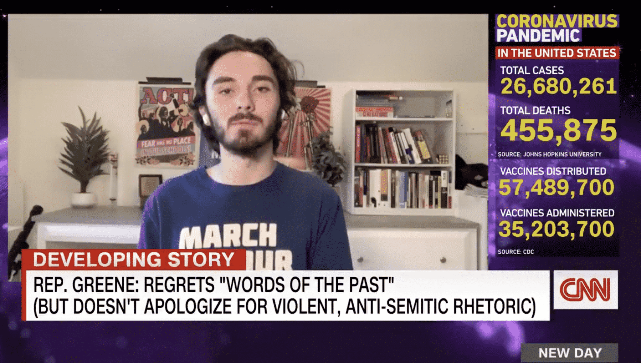 David Hogg Urges Greene To Apologize To Families of Shooting Victims