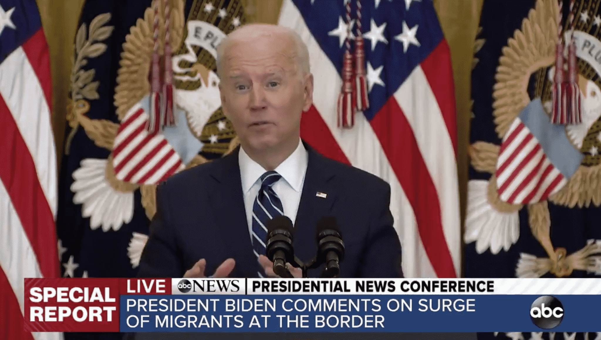 Biden Claims the Migrant Surge Has Nothing To Do With His Policies