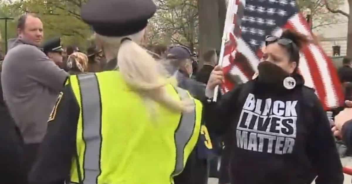 Moment of Silence at Memorial for Fallen Officers Broken as BLM Sympathizers Blast Rap Music