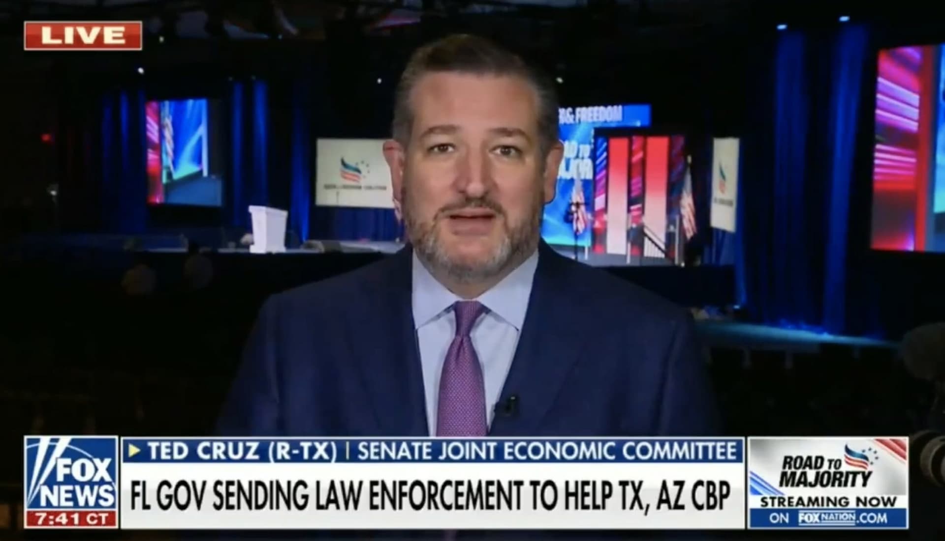 Cruz on Harris Not Visiting the Border: ‘It’s Almost Like a Comedy Show’