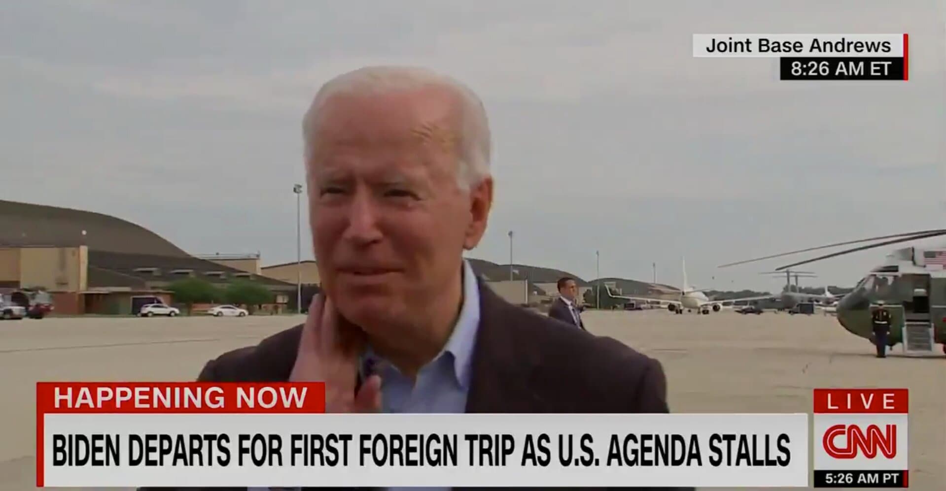 ‘It Got Me’: Biden Tangles With a Rogue Cicada As He Heads To Tangle With Putin