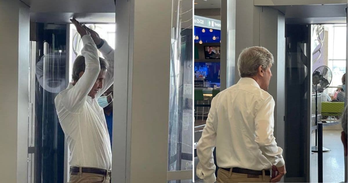 Liberal Privilege: Photos Catch John Kerry Breaking Biden's Federal Mask Mandate at Airport