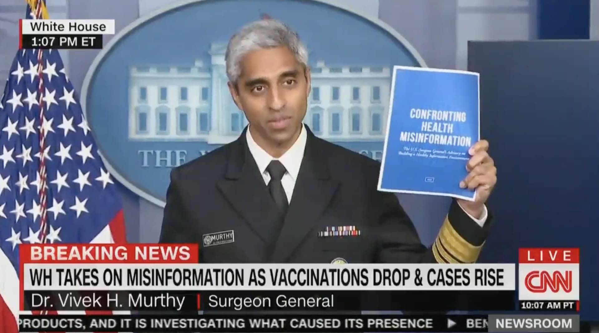 Surgeon General Warns Health Misinformation Is an Obstacle ‘Preventing Us From Ending’ Pandemic