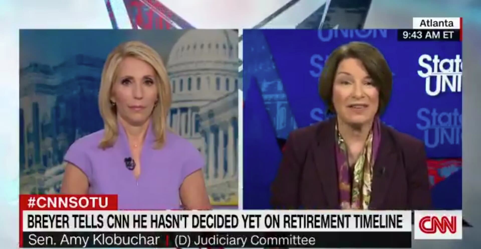 Klobuchar: ‘If’ Justice Breyer Is Going To Retire ‘It Should Be Sooner Rather Than Later’