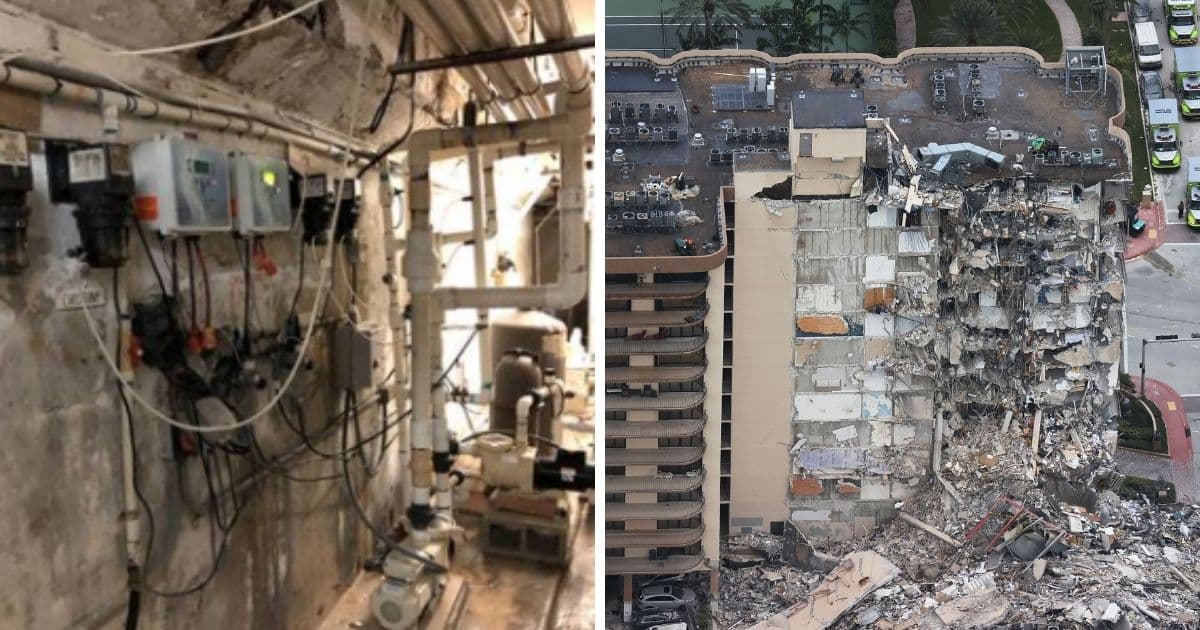 Just 36 Hours Before Florida Tragedy, Pool Contractor Photographed Damaged Structure
