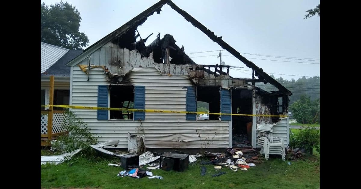 Police Officer Rescues Three People After House Is Set on Fire by Likely Lightning Strike