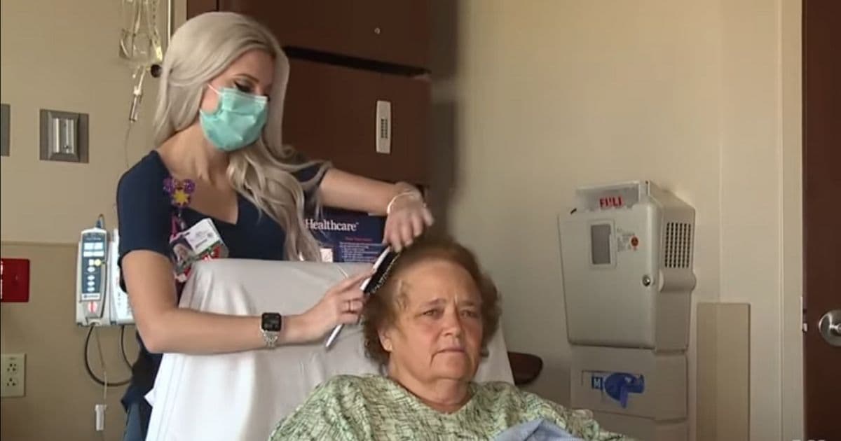 Las Vegas ER Nurse Volunteers in the Hospital on Her Off Days, Brushing and Braiding Patients' Hair