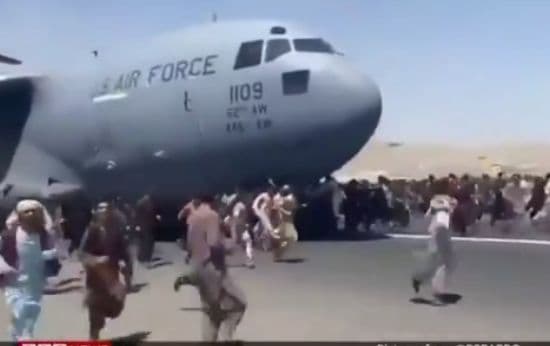 Shock Video: Desperate Afghans Cling To US Military Jet, Plunge To Their Deaths As It Takes Off