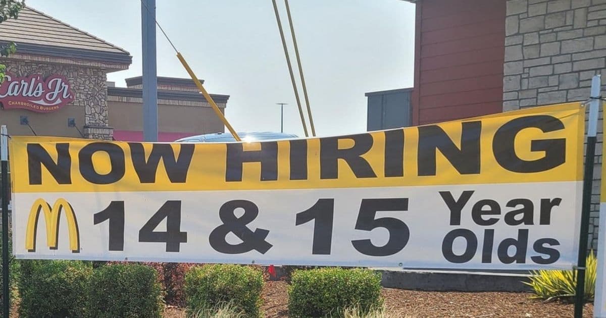 Desperate for Workers, Oregon McDonald’s Begins Hiring 14-Year-Olds