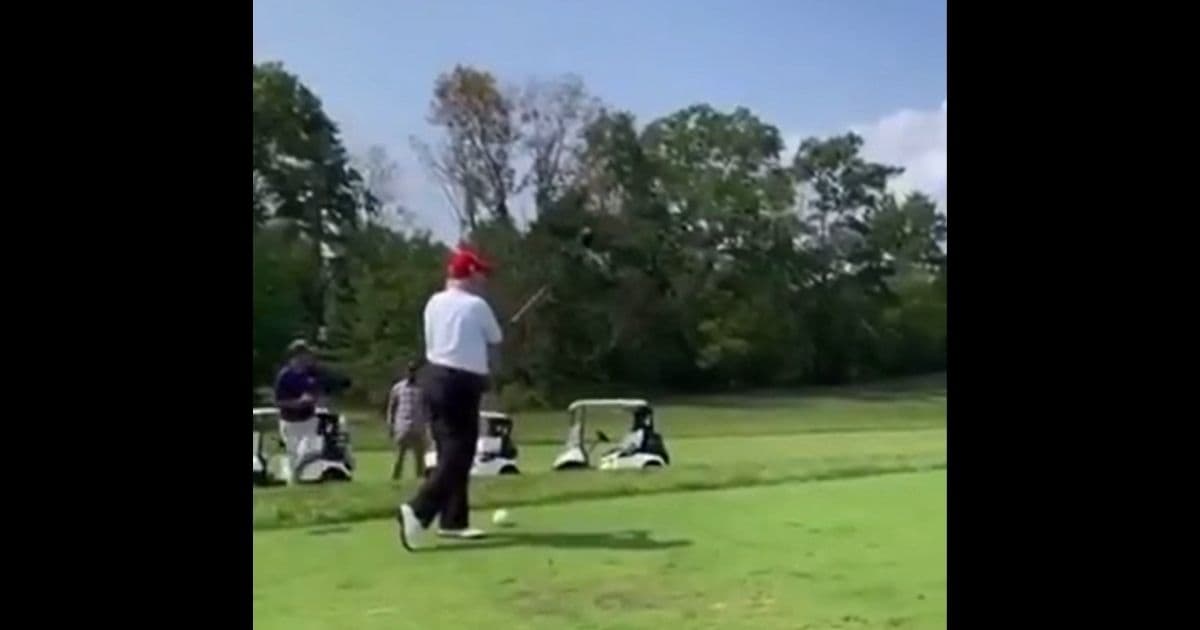 Trump Savages Biden as Soon as He Finishes Golf Swing: ‘You Think Biden Can Hit a Ball Like That?’