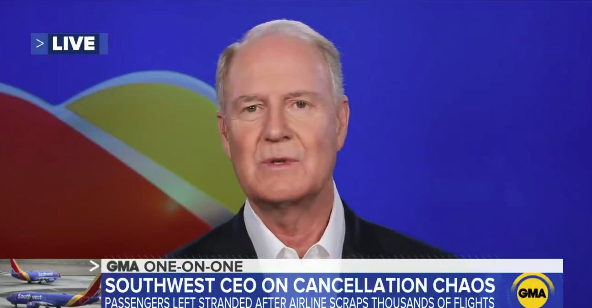 Southwest CEO Smacks Down Speculation Opposition to Vaccine Mandates Caused Mass Cancellations