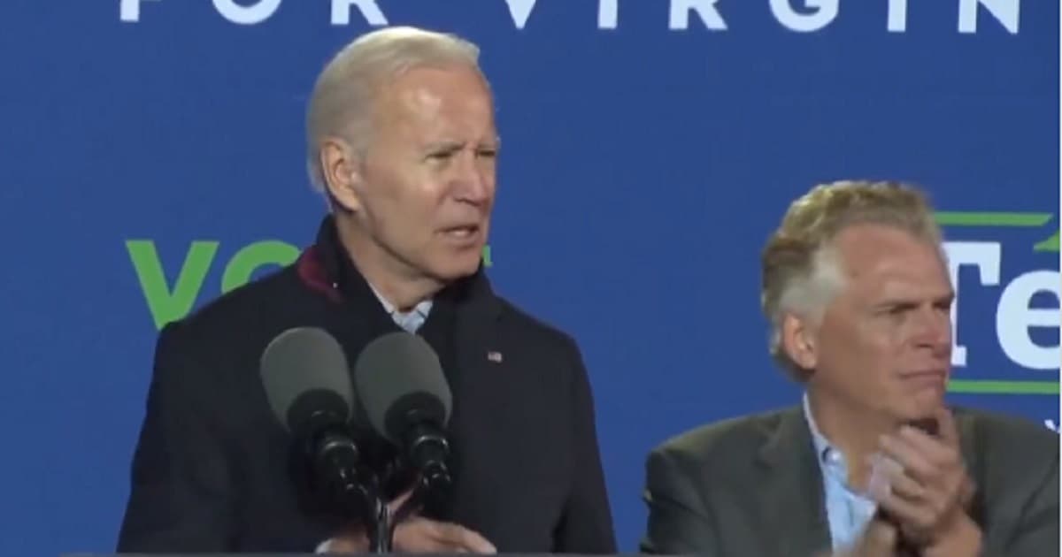 Biden Slurs and Stumbles Trying to Brag on McAuliffe’s Record: ‘Milliuns Uh Pre-Care Gogu’