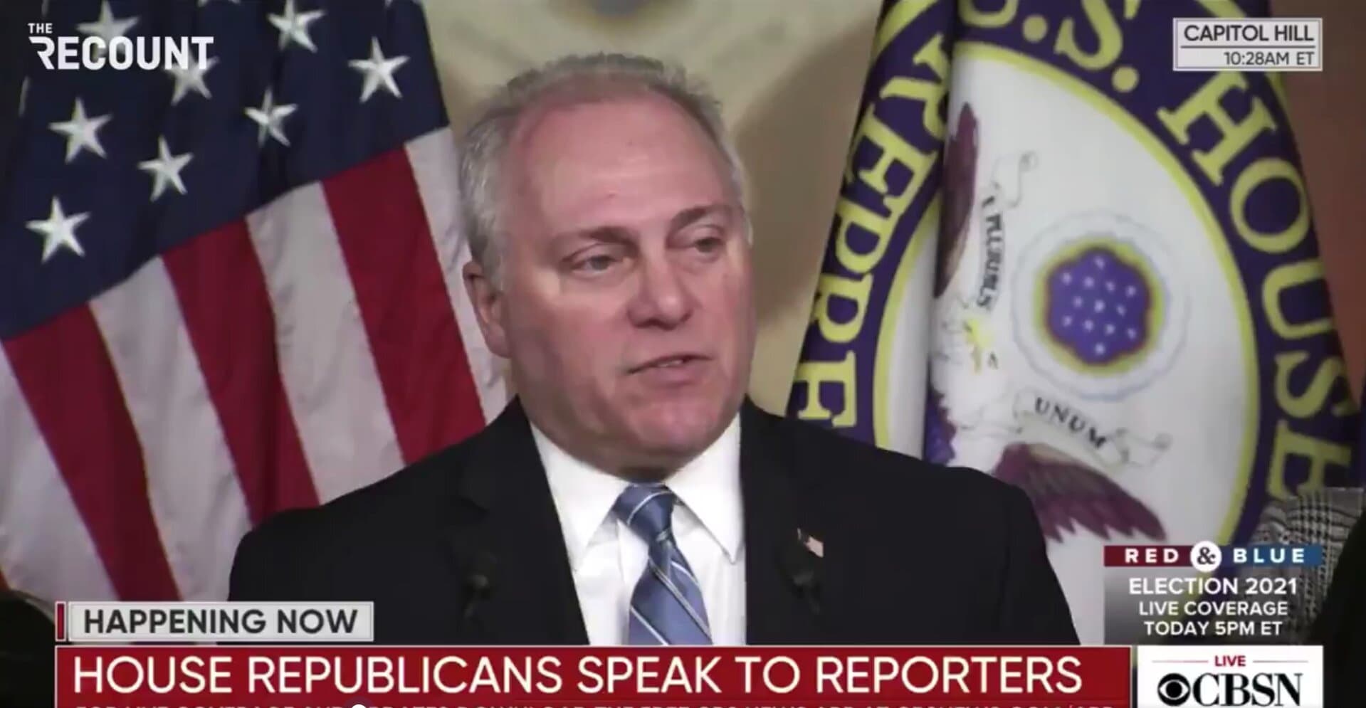 Scalise Calls Vaccine Mandates a ‘Defund the Police Strategy’