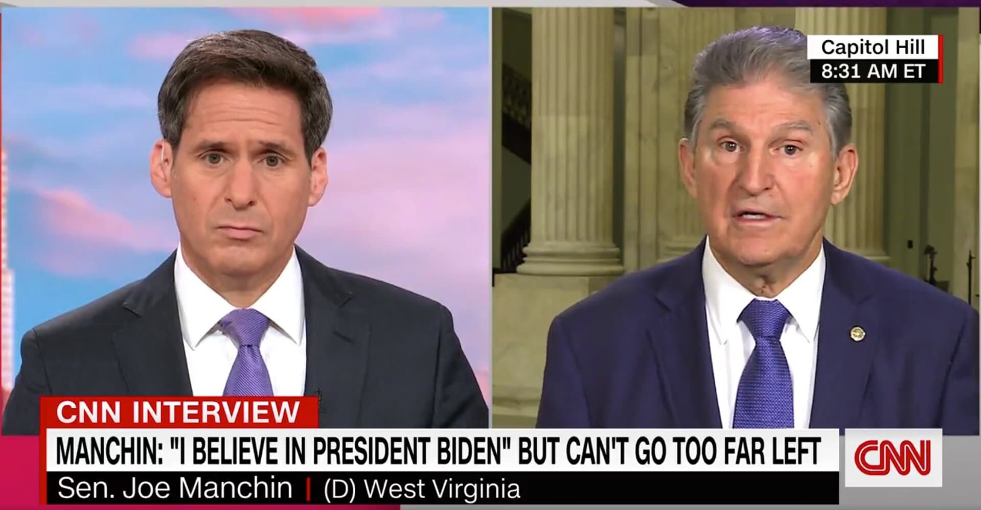 Manchin Warns Dems Against Going ‘Too Far Left,’ Argues US Is a ‘Center’ or ‘Center-Right’ Country