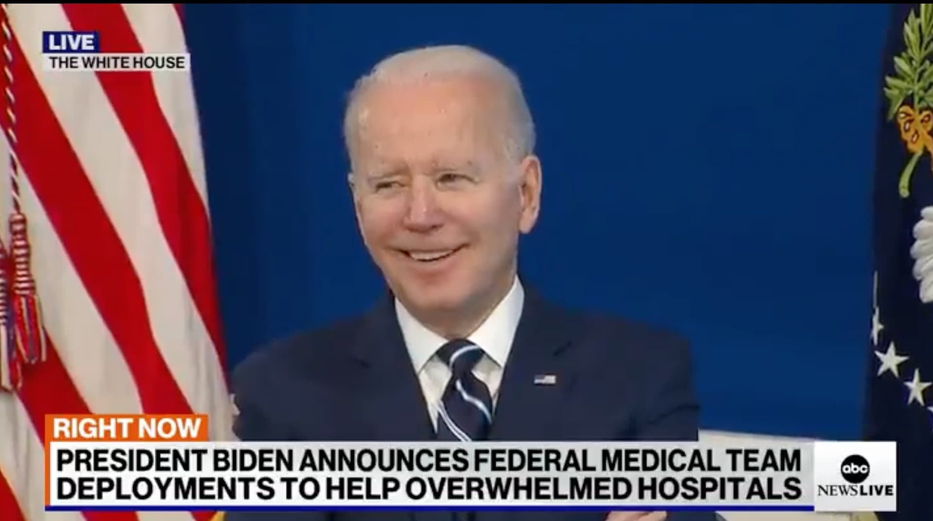 Biden Gives 2 Word Response When Told Reporters ‘Look Forward’ to Him Holding a Press Conference