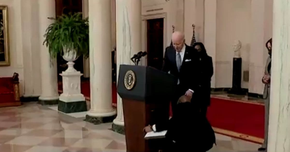 As Putin Invades Ukraine, Biden Bumbles Around on Live TV and Says 'See, Presidents Can’t Do Much'