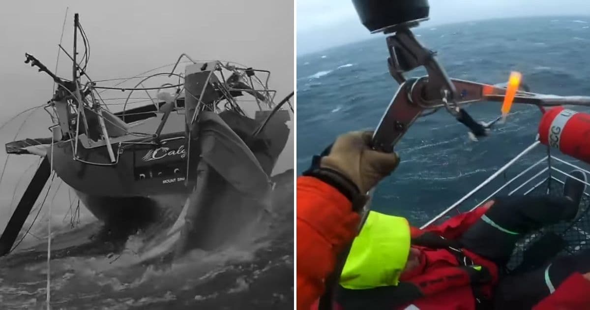 Video: Coast Guard Rescues Four Sailors Injured After Mast Broke During Storm