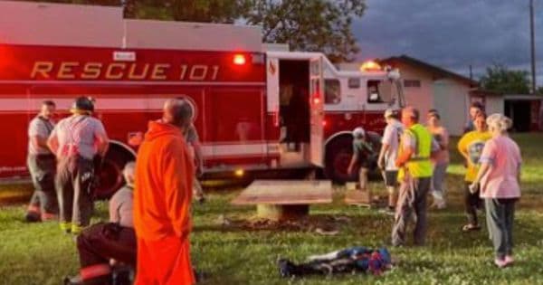 Brothers Playing Outside When One Stands on Concrete Pad, Falls Through and Into 40-Foot Well