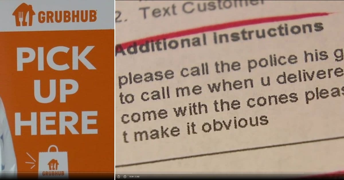 Woman Being Held Hostage Sends Secret Note with GrubHub Order to Save Her Life
