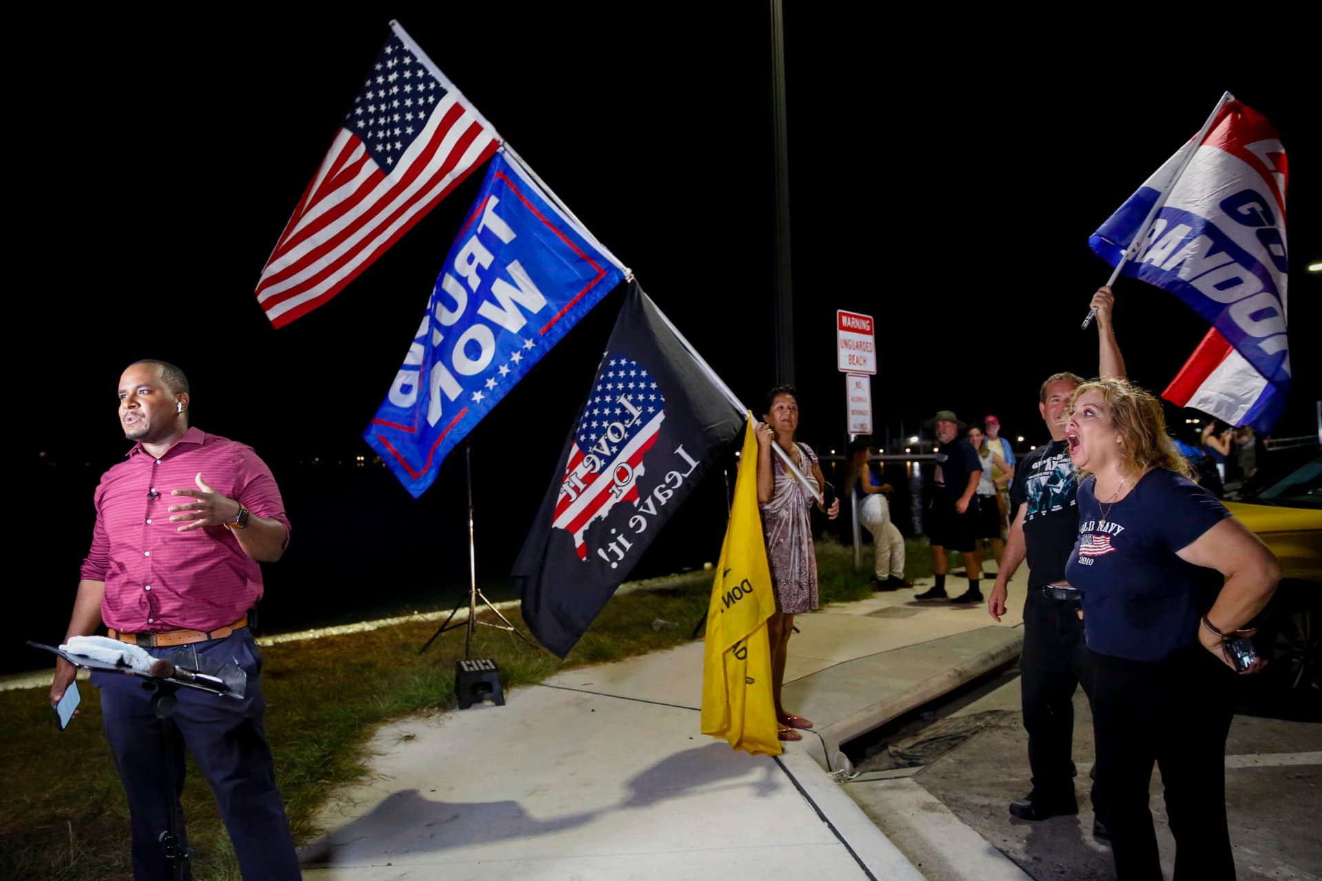 Trump Supporters Gather Near Mar-a-Lago Amid FBI Raid
