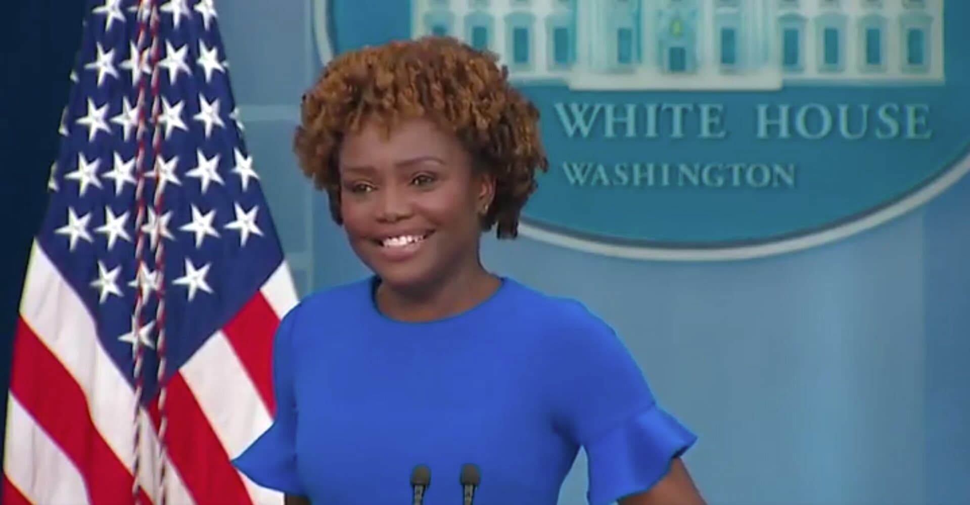 Watch: Karine Jean-Pierre Awkwardly Tries to Make Make Light of Biden’s COVID Battle – It Fails