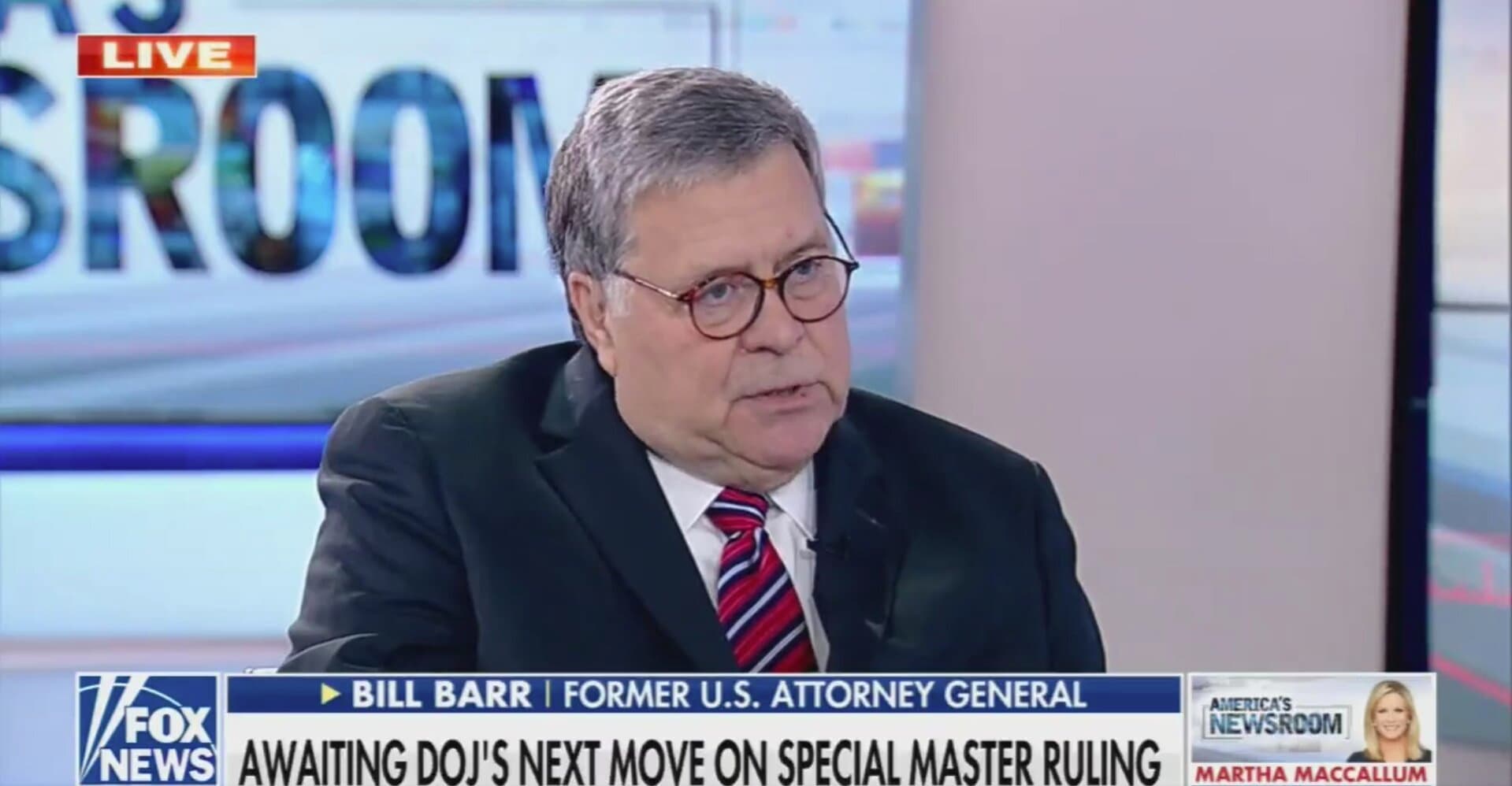 Barr Predicts the DOJ Is ‘Getting Very Close’ to Issuing an Indict in Trump Investigation