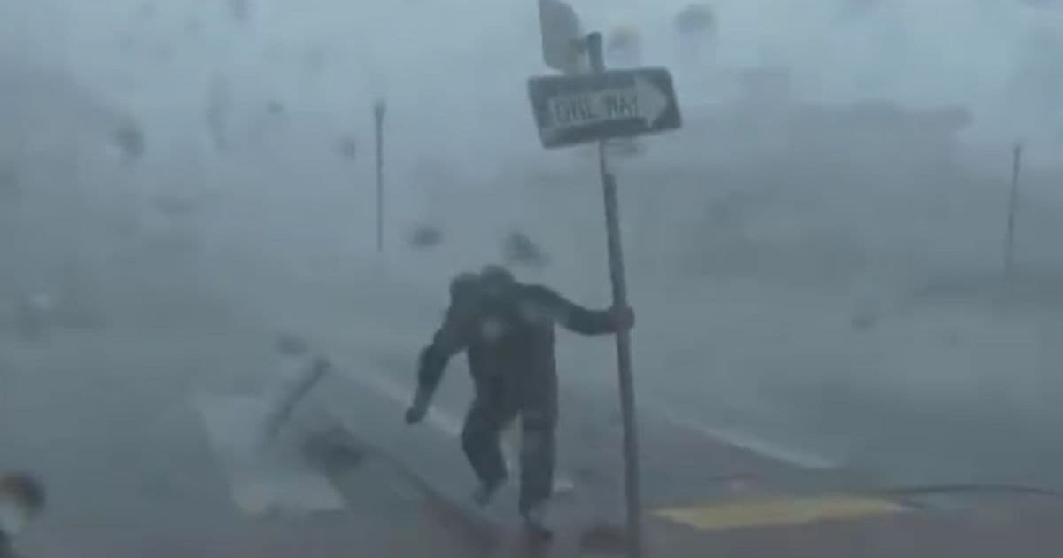 Weather Channel Reporter Gets Slammed by Flying Tree Branch During Intense Hurricane Ian Live Shot