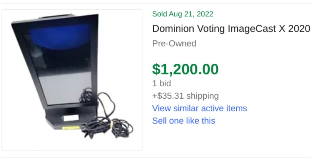 Missing Voting Machine Bought for $7.99 at Goodwill Then Auctioned Off