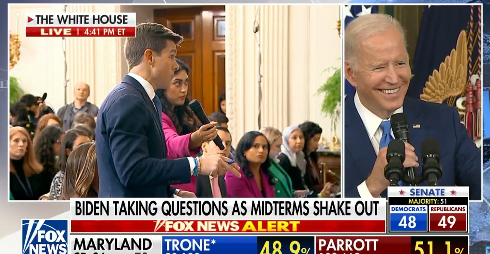 Biden Laughs After CNN Reporter Makes Comment About Trump’s ‘Political Movement’