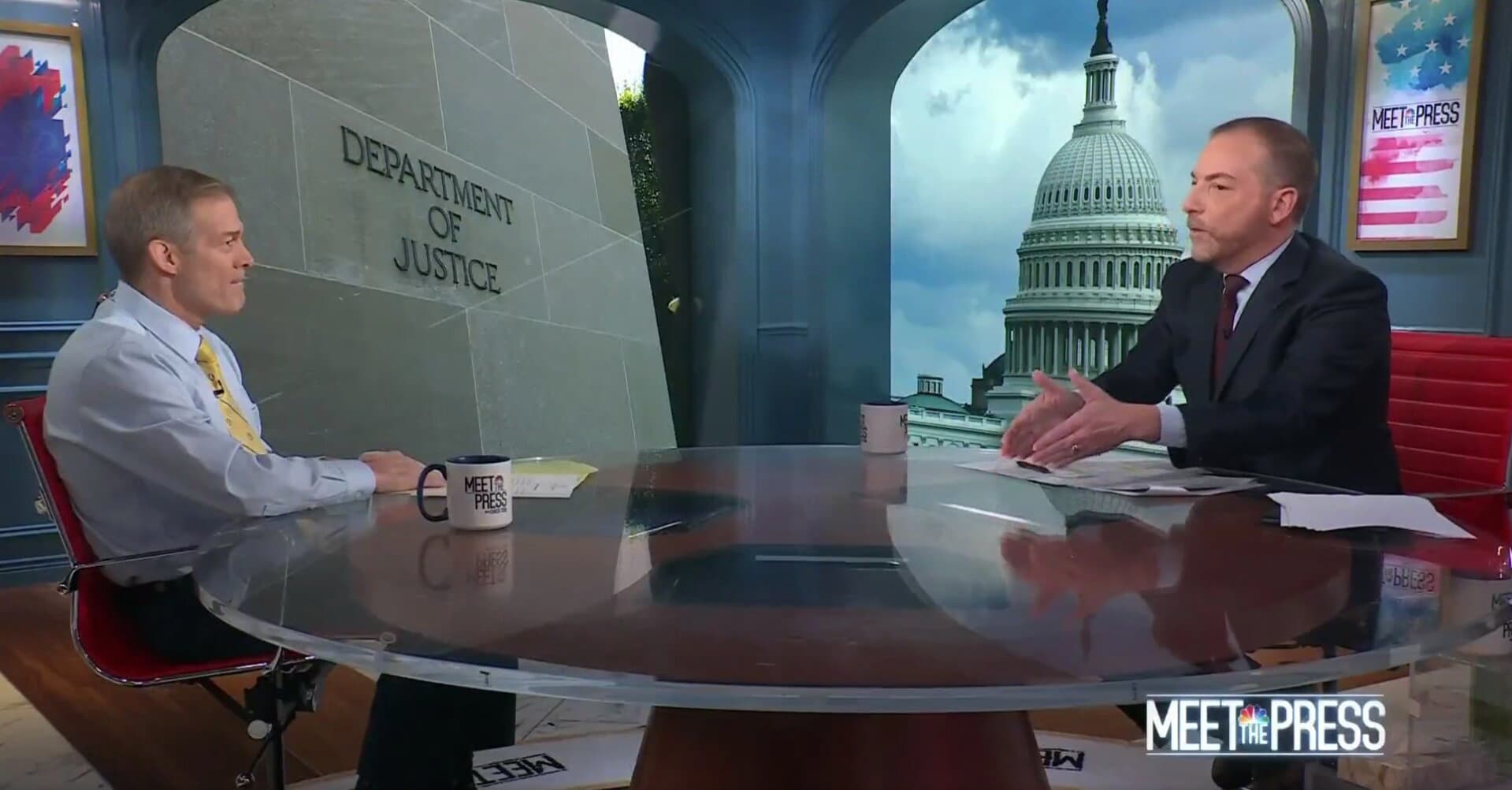 Jim Jordan and Chuck Todd Get Into Heated Exchange Over Classified Documents