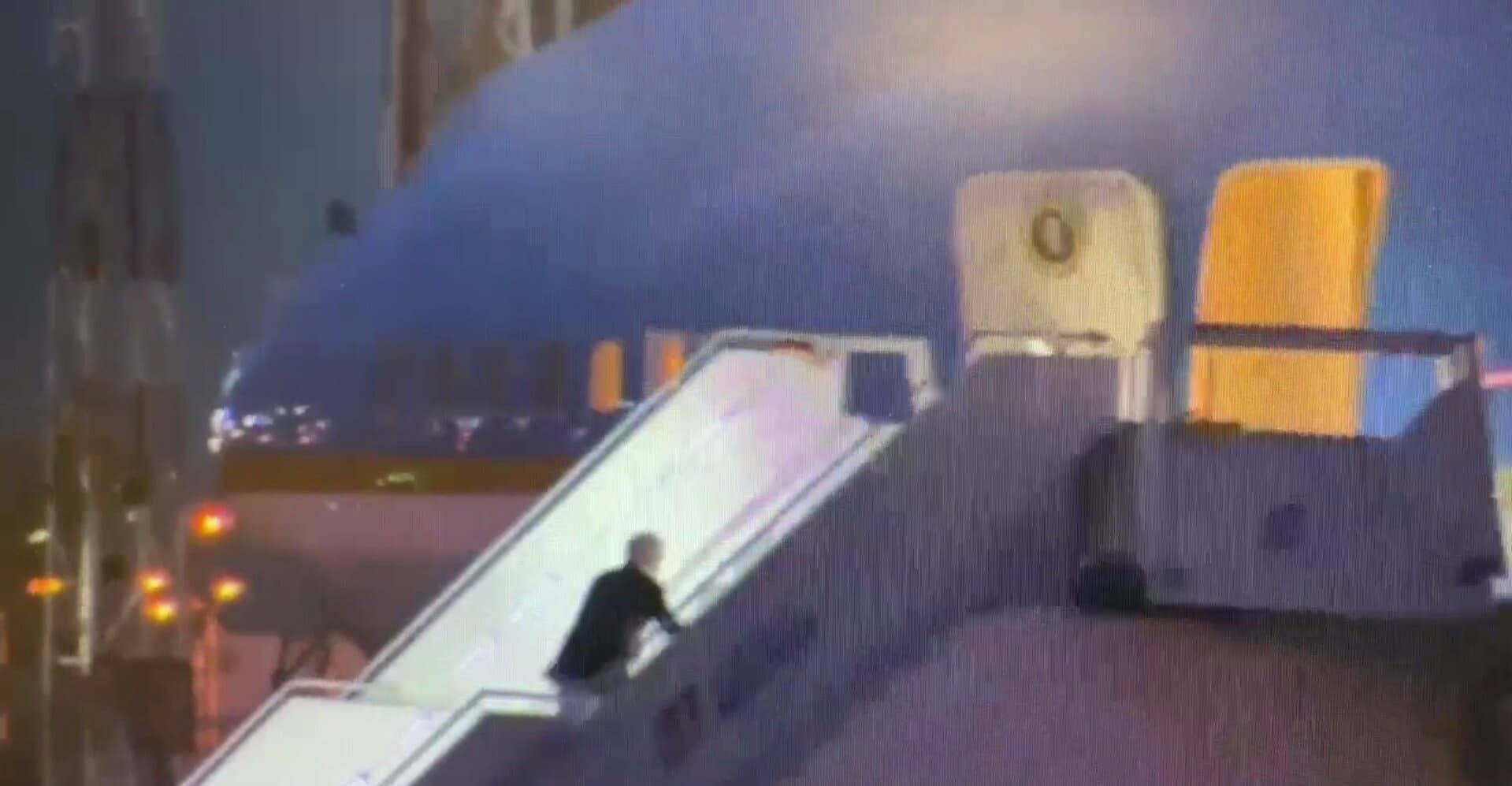 Biden Falls While Walking Up Steps to Air Force One – Again