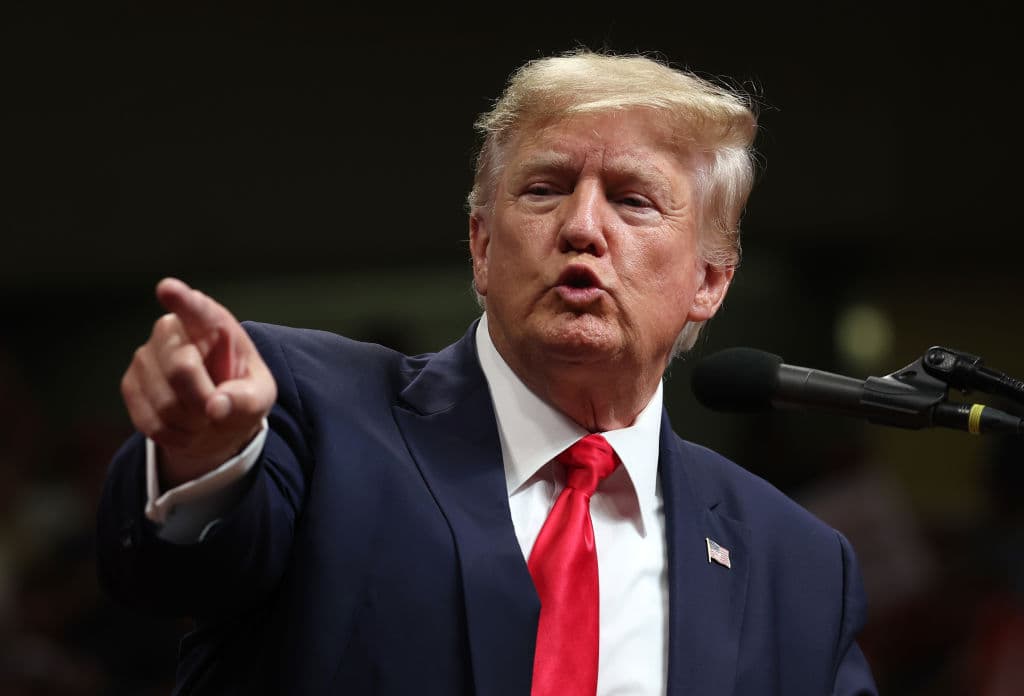 Trump Appears to Criticize Calls for Protests of His Potential Arrest to Be Peaceful