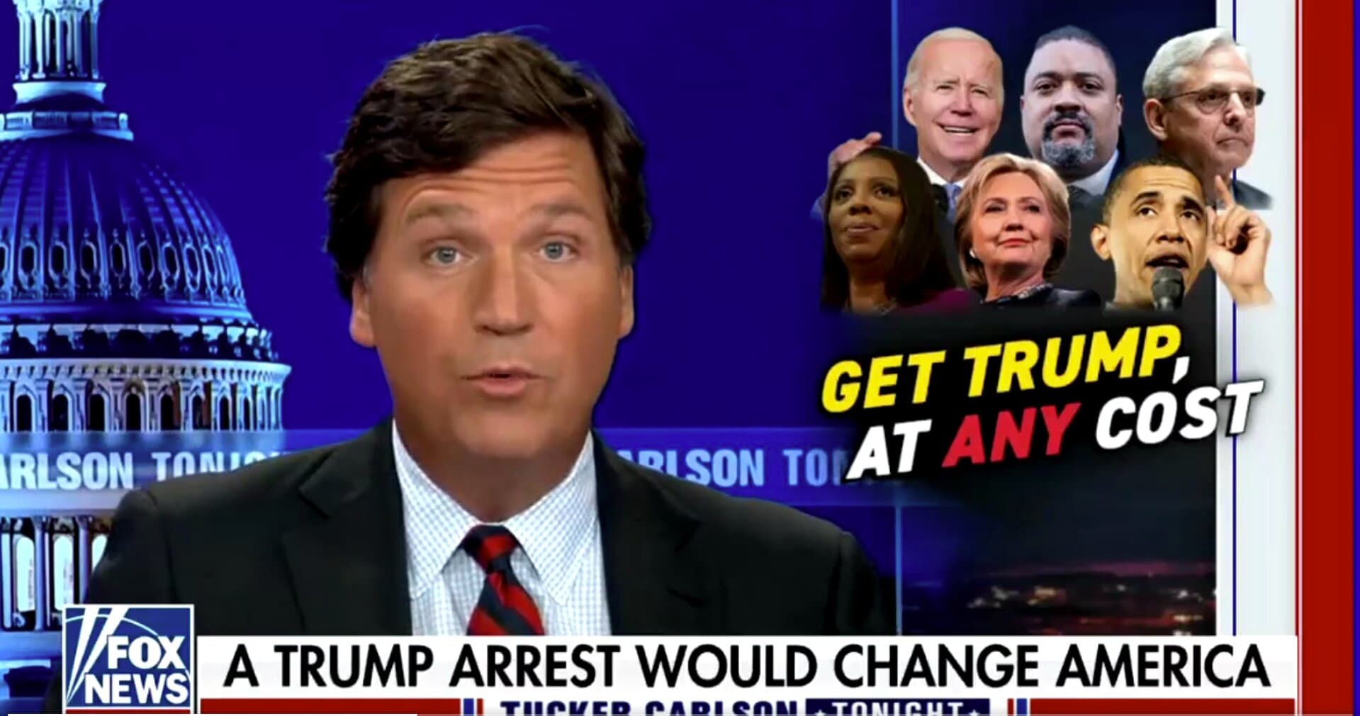 Tucker Carlson Issues Plea for Biden to Intervene Ahead of Possible Trump Indictment