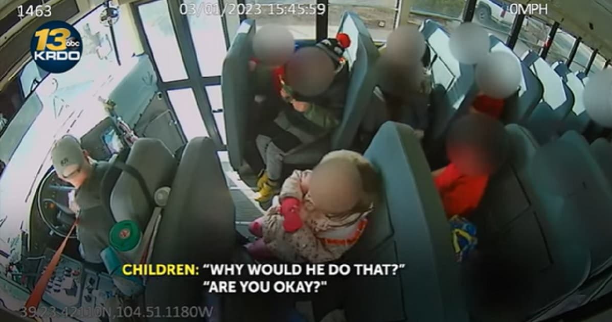 Watch: School Bus Driver Gets 30 Counts of Child Abuse for This One Moment Behind the Wheel