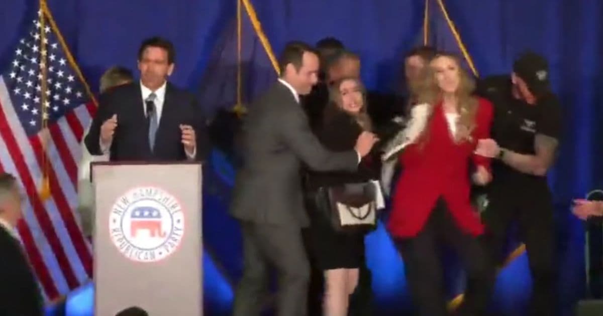 DeSantis Unfazed by 2 Women Who Rush Stage at GOP Fundraiser, Cracks Jokes About Incident